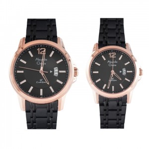 Alexandre Christie AC 8683 Rosegold Black Couple